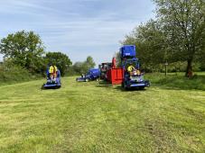 Greenprint initiative grass cutting collection machinery in action