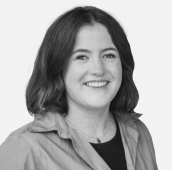 black and white image of Lizzie Murray-Clark from Hubbub