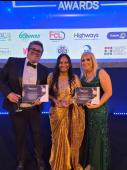 Liverpool team collecting their awards