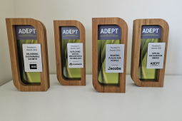 an image showing the trophies awarded at the 2026 ADEPT President's awards